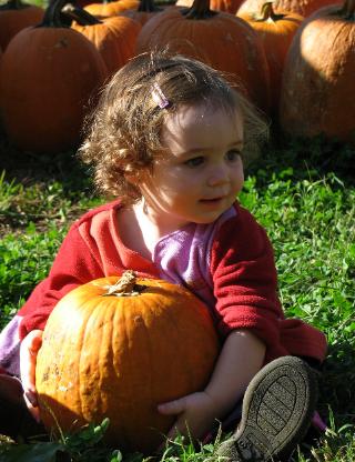 Anna at the Pumpkin Patch